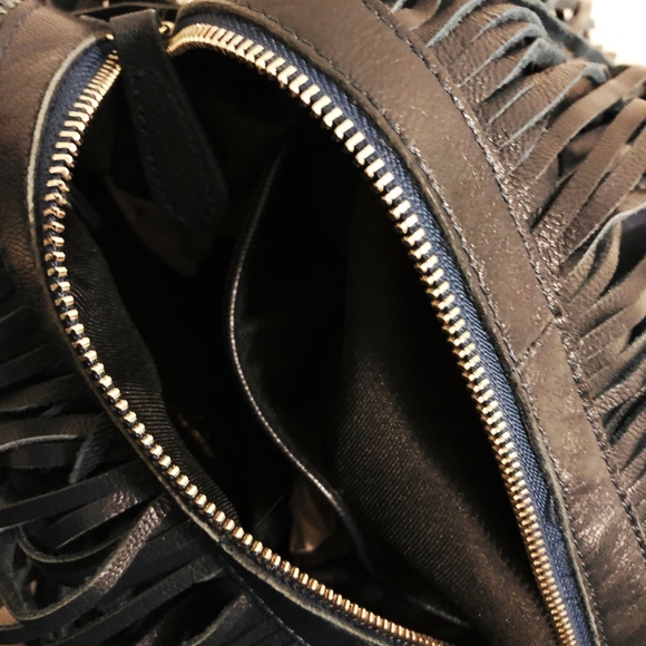 Midnight Blue Fringe Shoulder/Crossbody Bag - Picture 6 of 8